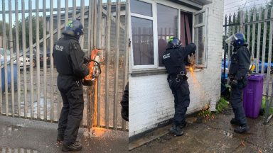 Police seize drugs during early morning raid at building