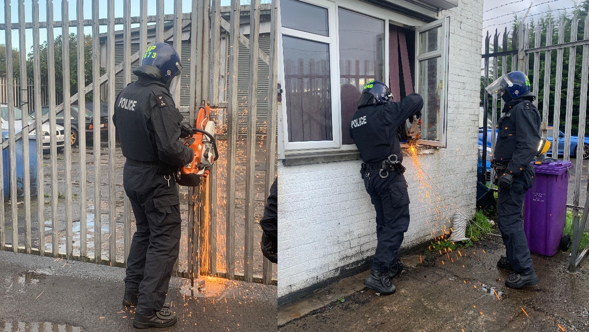 Police seize drugs during early morning raid at building