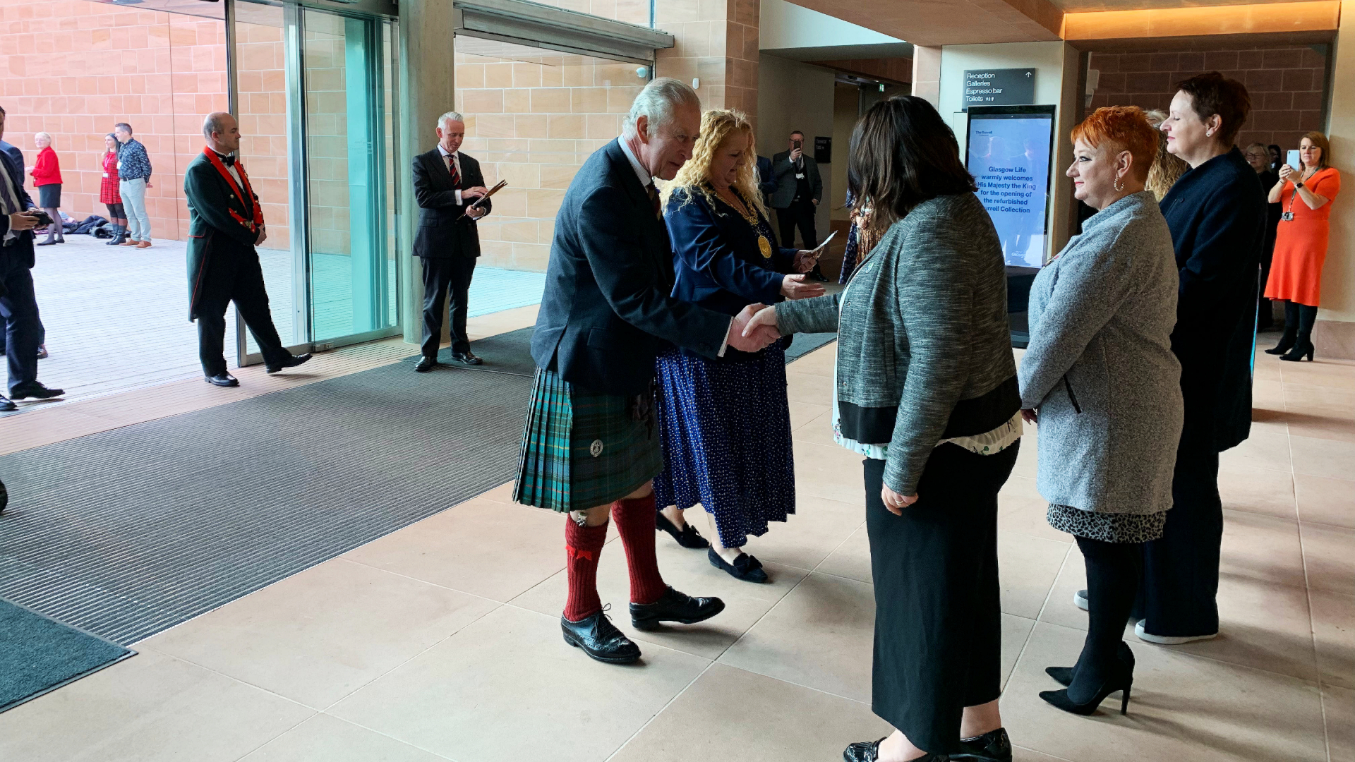 King Charles has officially reopened the Burrell Collection in Glasgow.