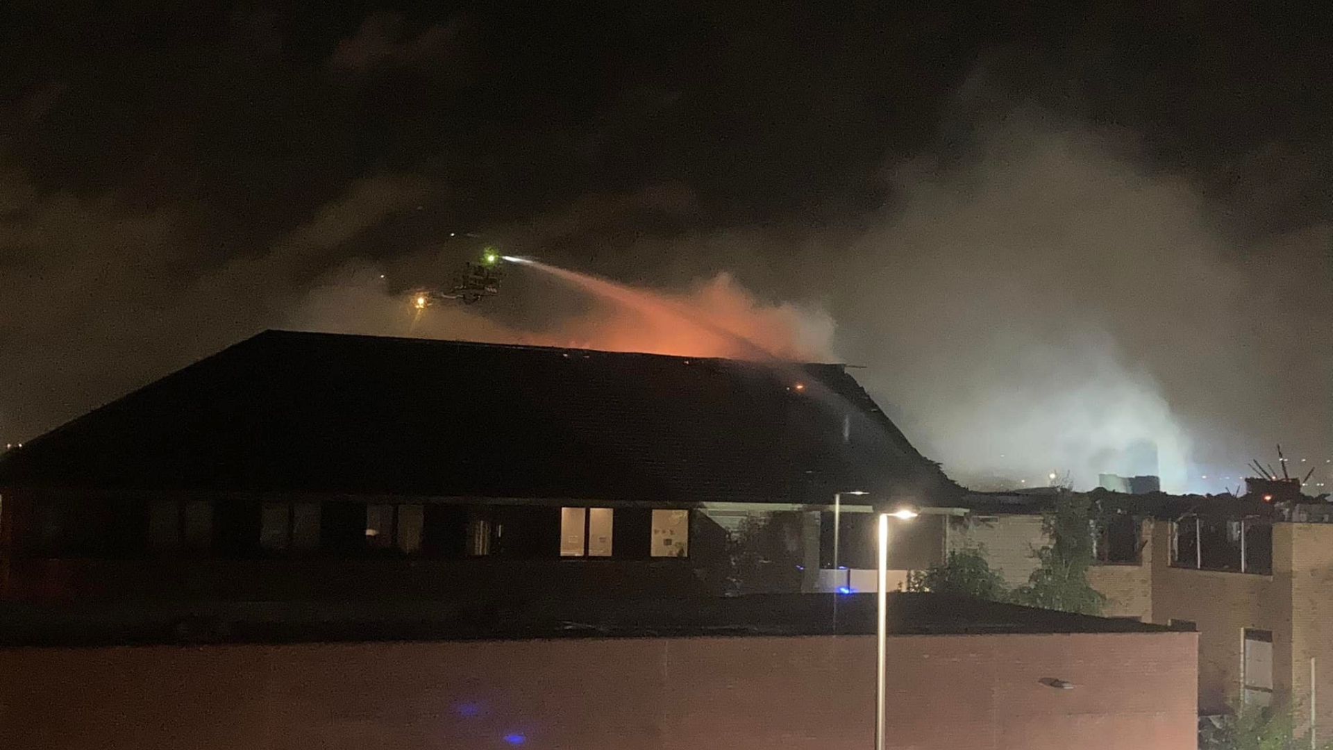 Six appliances were sent to tackle the blaze late on Thursday night