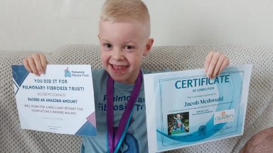 Tayside youngster honoured for fundraising bridge walks in memory of late mum