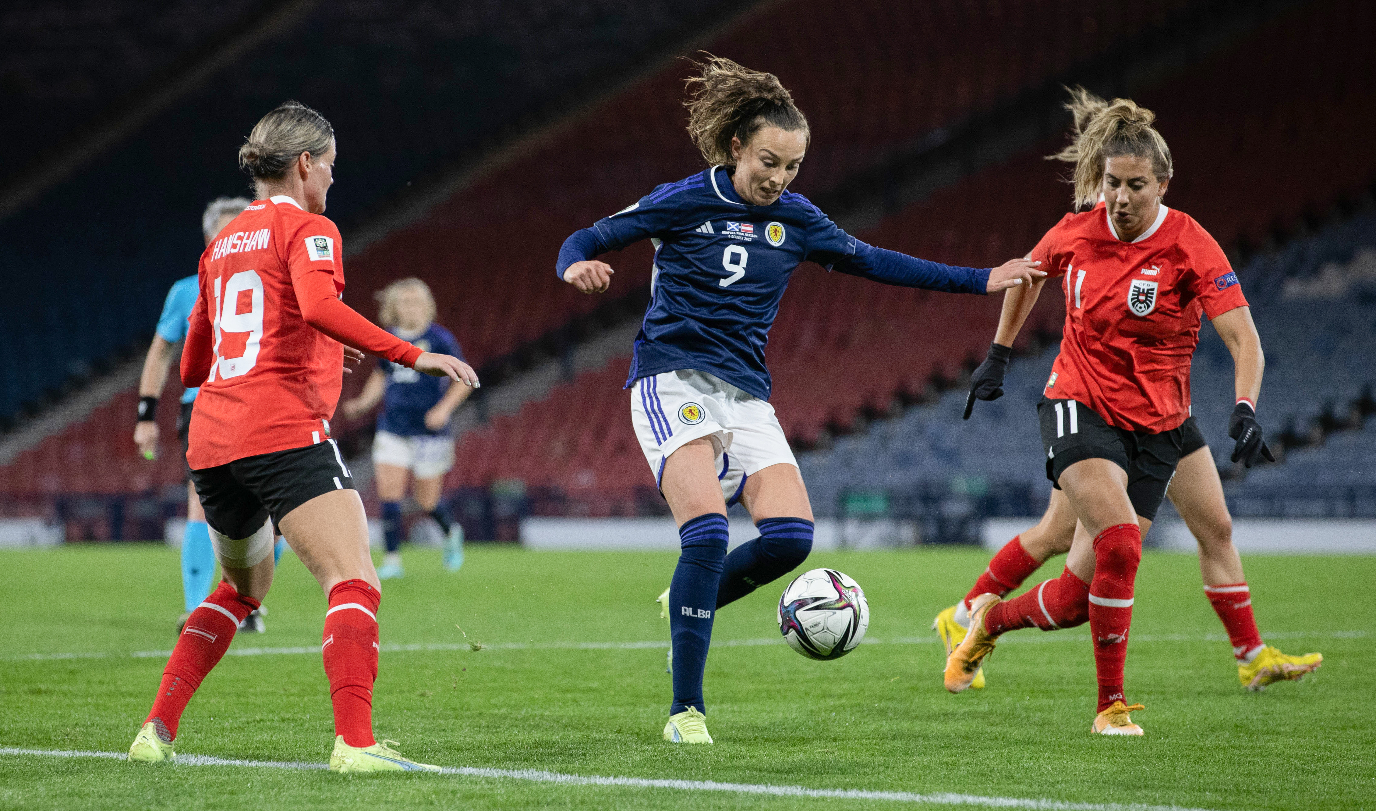 Caroline Weir: Real Madrid star in action at Hampden