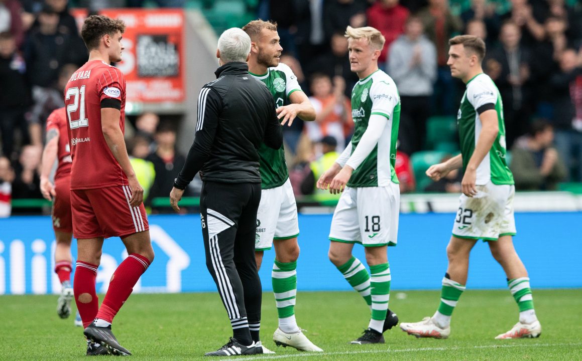 Hibs boss Lee Johnson calls on Ryan Porteous to keep cool head against Aberdeen