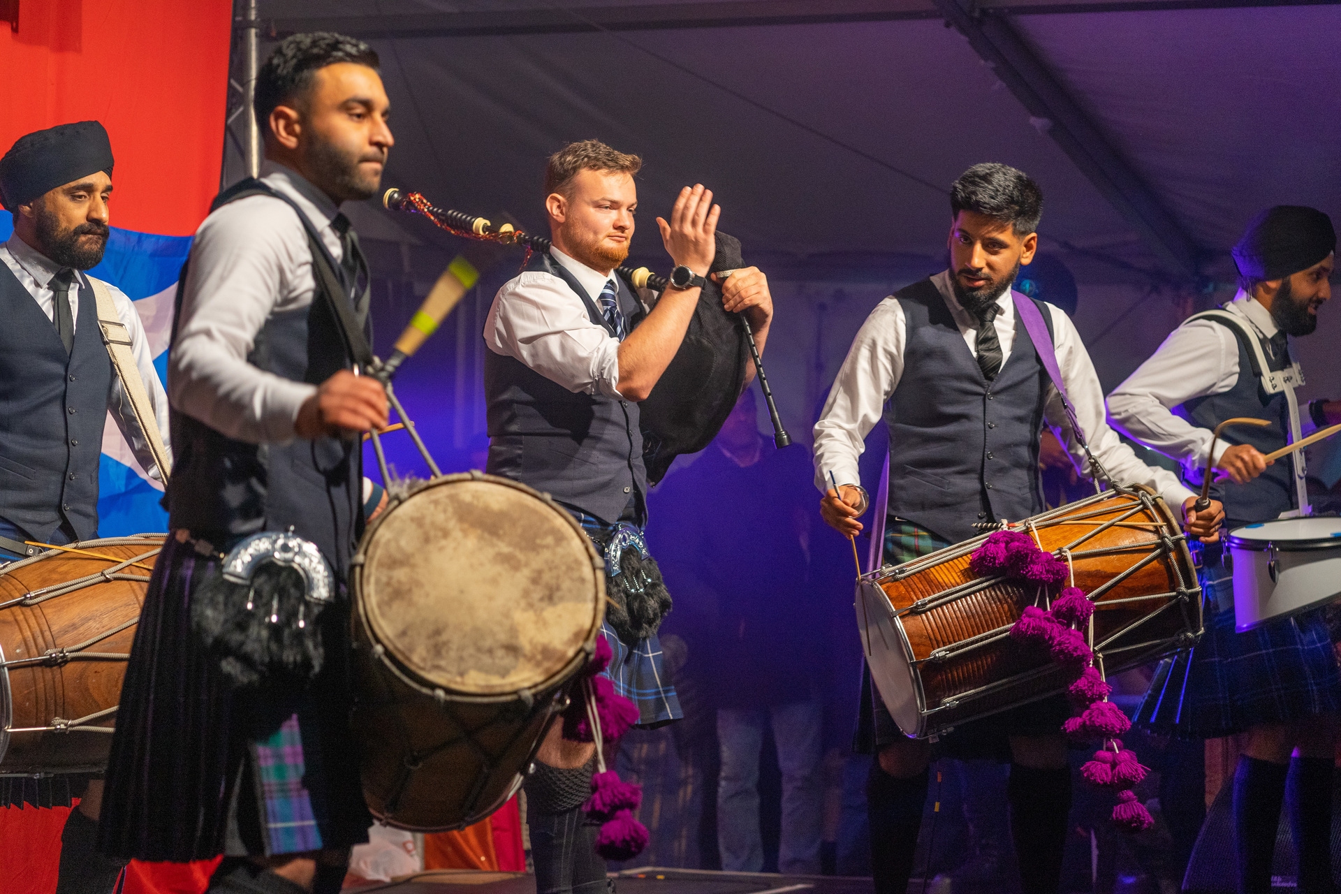 The Edinburgh Bhangra Crew were among the wide range of performances put on. 