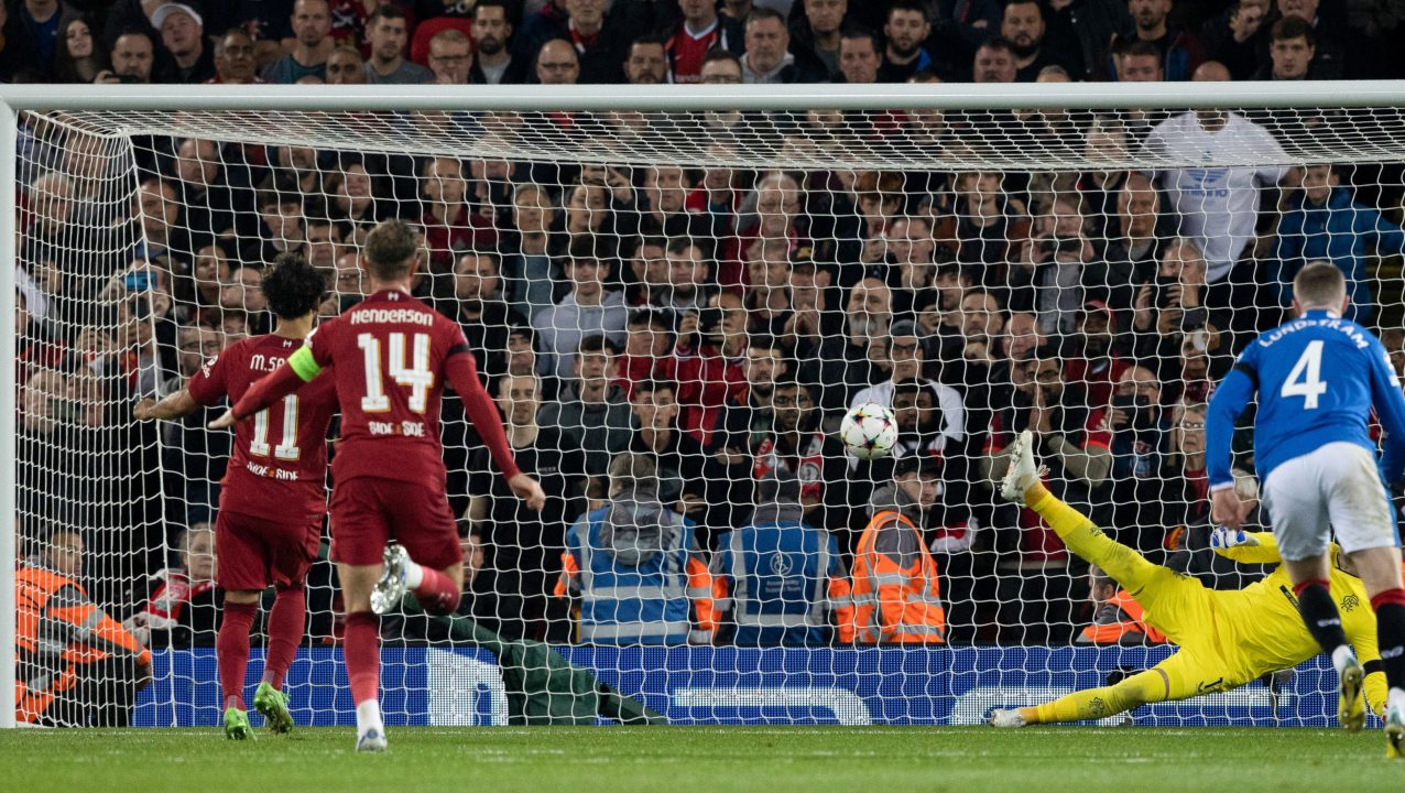 Trent Alexander-Arnold and Mohammed Salah score as Rangers fall to 2-0 defeat to Liverpool in Champions League