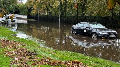 Torrential rain causes travel chaos disrupting bus and train services in Glasgow and across country