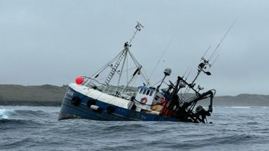 Four rescued from life raft as coastguard scrambled after boat runs aground off coast of Fraserburgh