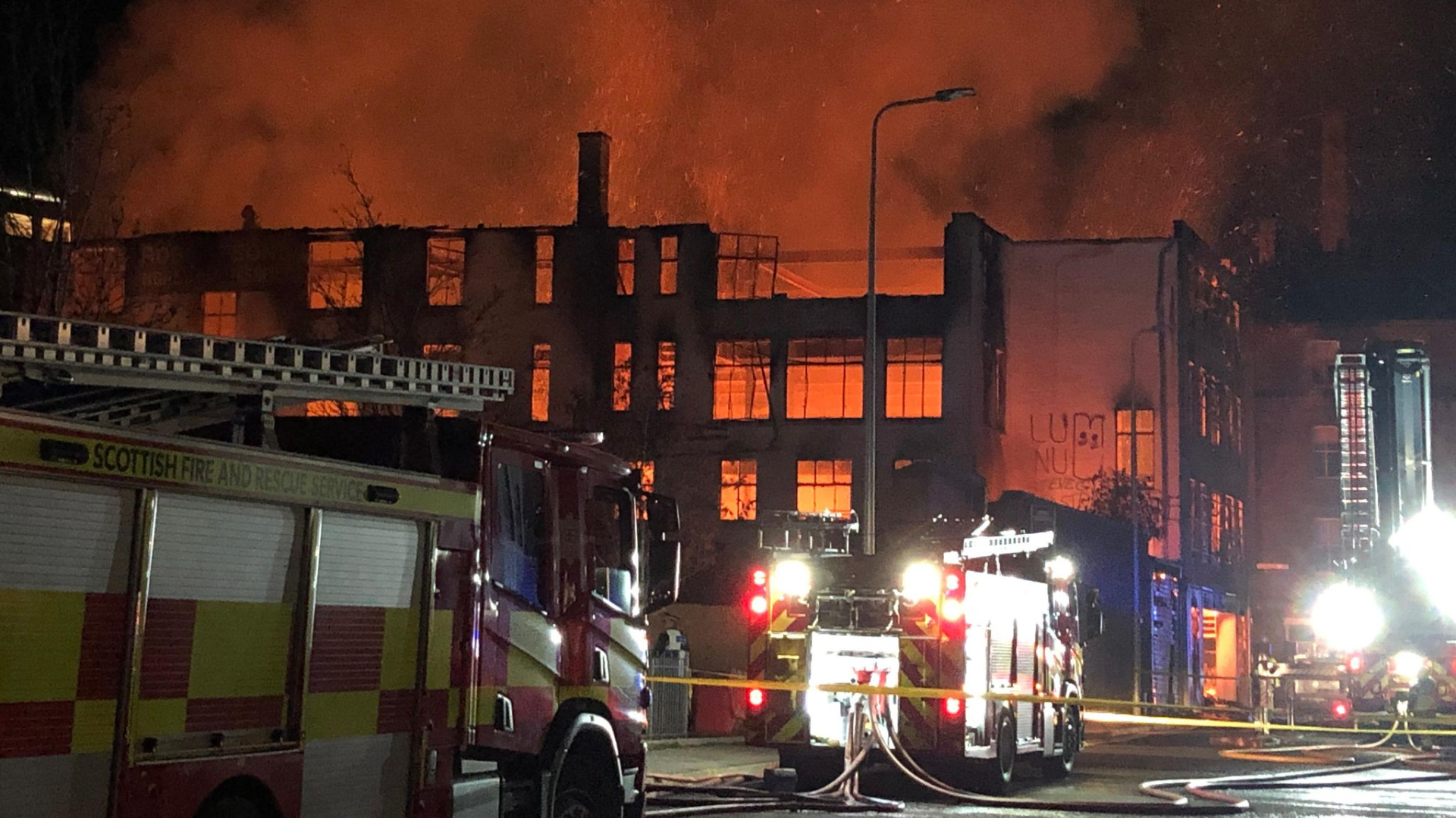 Fire at former Robertsons Furniture shop in Dundee in 2022