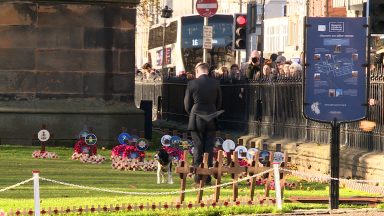 Armistice Day silence gathering in Edinburgh moved due to high winds