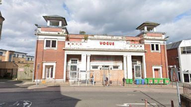 Derelict art deco building which was Vogue cinema and bingo hall to become flats in Hamilton