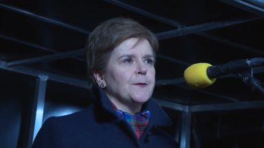 First Minister Nicola Sturgeon speaks at rally after Supreme Court Scottish independence ruling