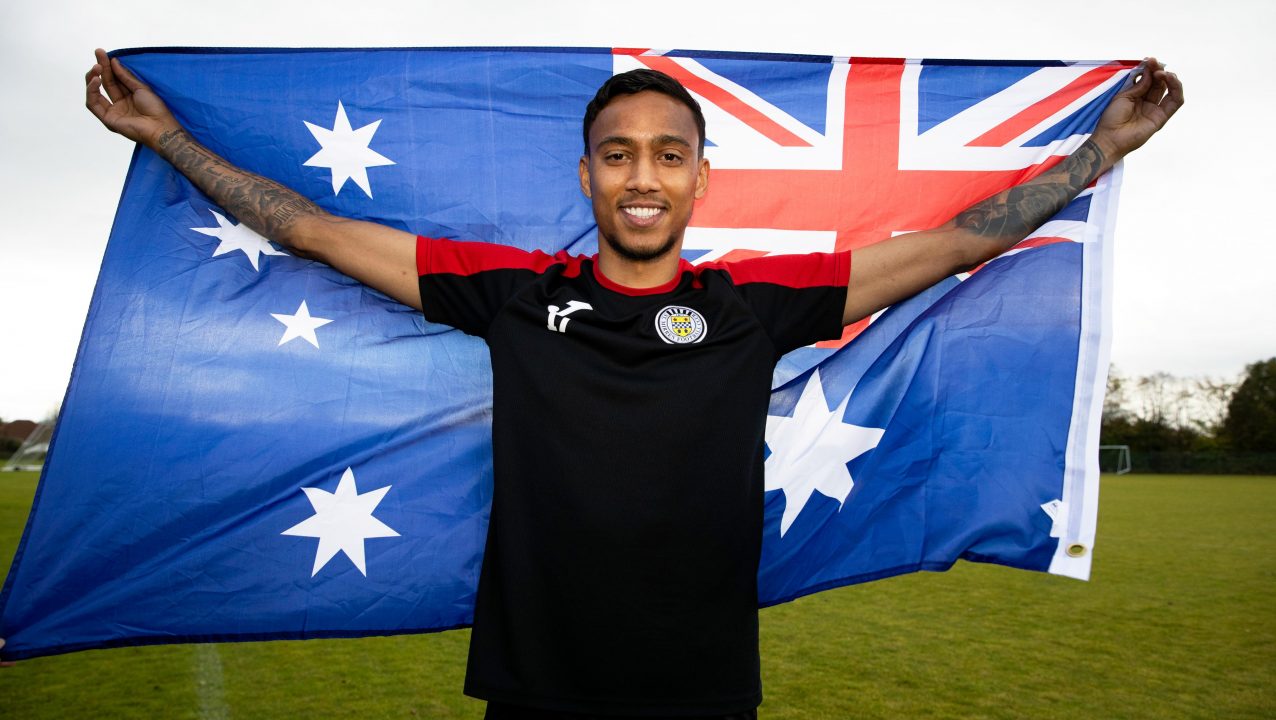 St Mirren midfielder Keanu Baccus celebrates Australia World Cup call-up