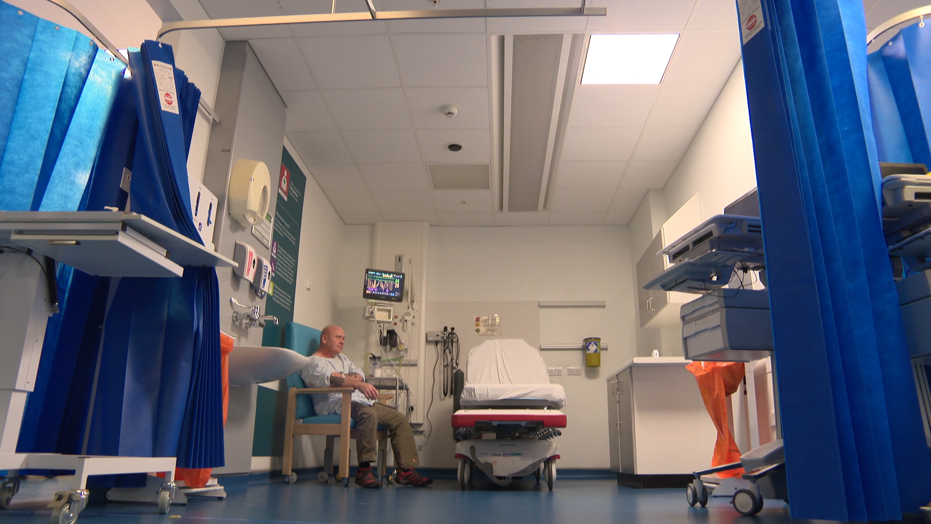 The ward's 12 beds can see 200 patients each day.