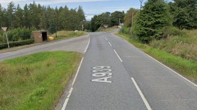 A939 closed following two car crash near Nairn as fire service at scene
