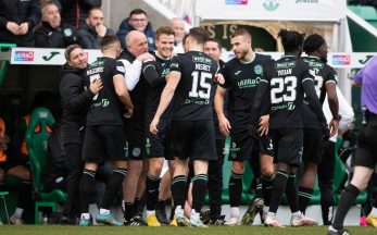 Hibs beat ten-man Livingston 4-0 in Christmas Eve Premiership clash