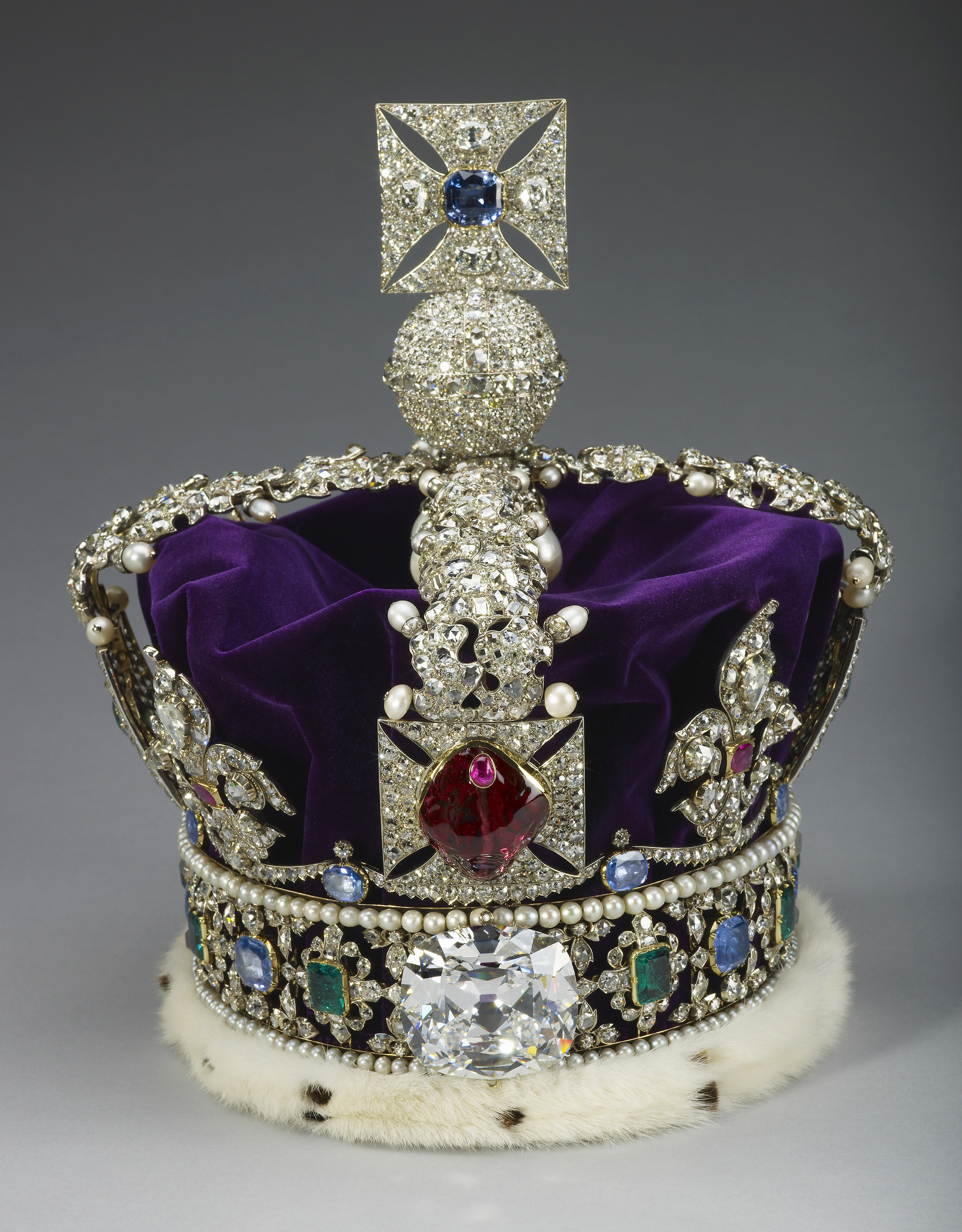 The Imperial State Crown which will be worn by King Charles III on his Coronation. 