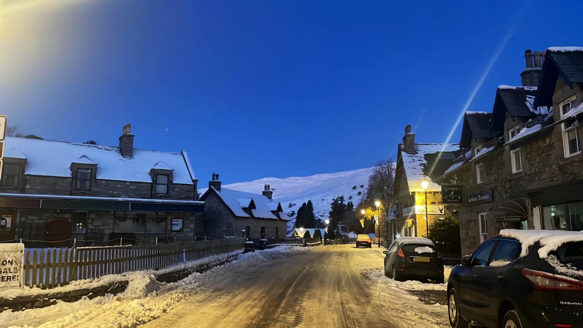 After snow falls in Braemar.