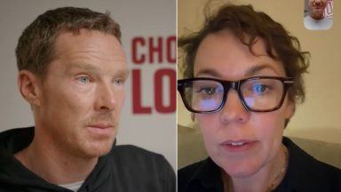 Marvel star Benedict Cumberbatch and Crown actor Olivia Colman join celebs for Choose Love Christmas advert