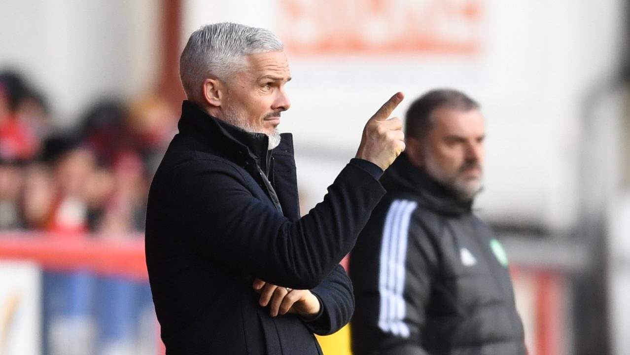 Aberdeen boss Jim Goodwin explains team’s defensive tactics against Celtic