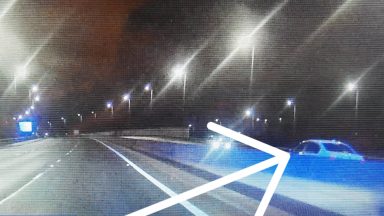 Man charged after BMW car spotted driving wrong way on M74 from Larkhall to Glasgow towards police