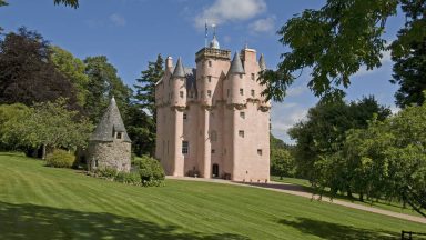 Craigievar Castle in Aberdeenshire that inspired Walt Disney covered in pink for major restoration