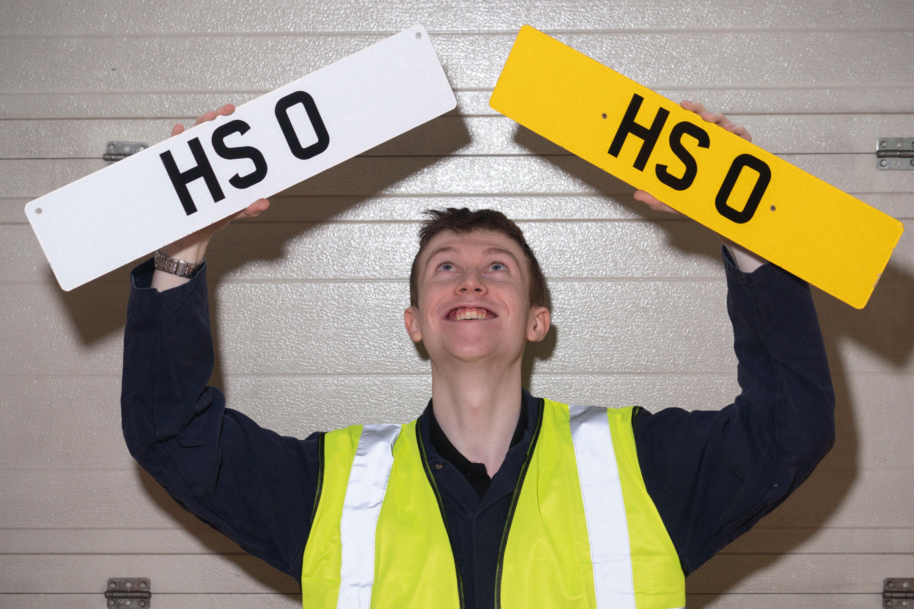 The number plate could attract interest from celebrities with the initials HS.