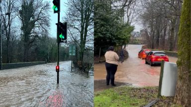 Streets in Milngavie and Glasgow underwater as burst main prompts rescue operation