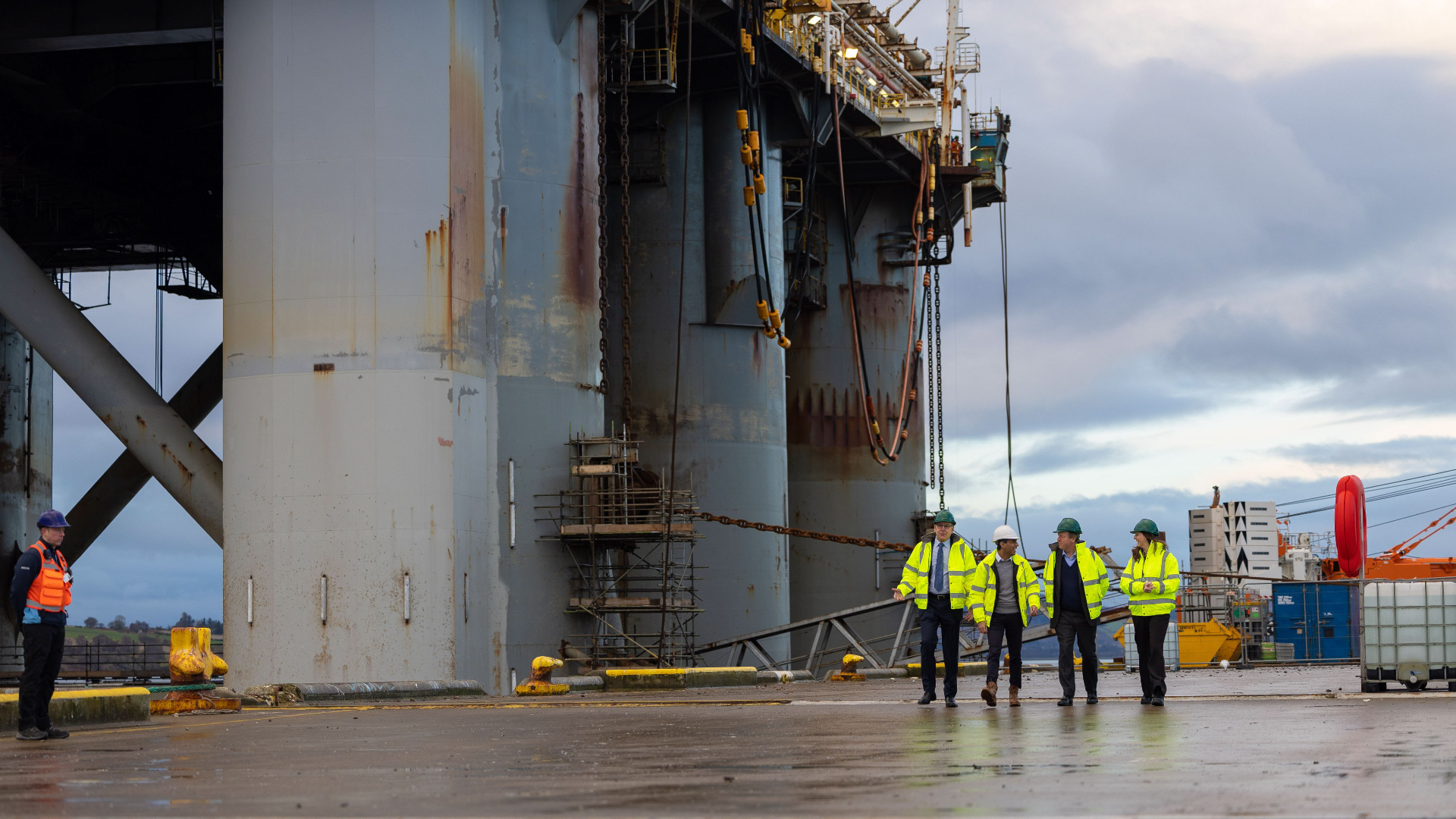 Rishi Sunak visited Cromarty Firth Port, one of two new freeports being built in Scotland.