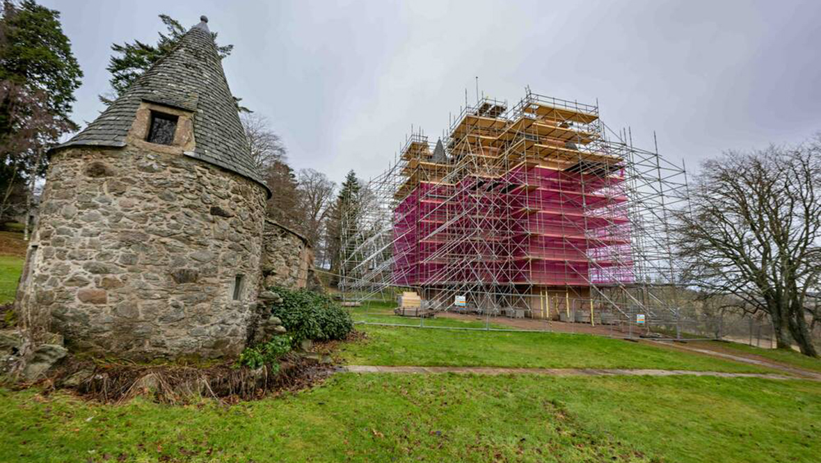 Construction has been ongoing for more than a year on the historical site. Photo: National Trust for Scotland.