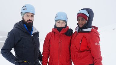 Emma Willis, Rylan Clark and Oti Mabuse’s Red Nose Day trek halted by weather