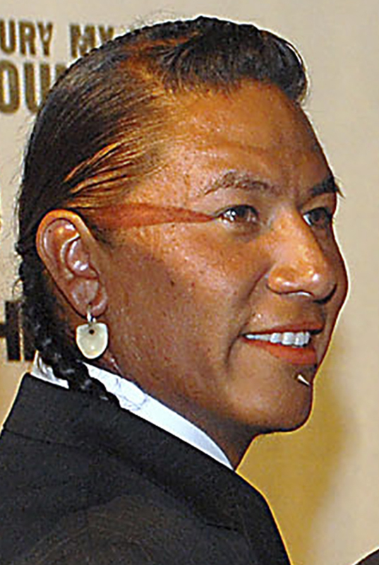 Chasing Horse attends the South Dakota premiere of the HBO film Bury My Heart At Wounded Knee in 2007.