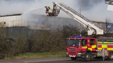 Roads remain closed following ‘complex’ fire at Glasgow recycling centre
