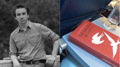 Joseph Fasano sits next to stranger on plane to Scotland reading his latest novel Swallows of Lunetto