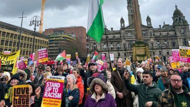 ‘Thousands’ march through streets of Glasgow in anti-racism demonstration
