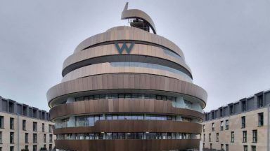 Edinburgh ‘walnut whip’ hotel refused giant light up W sign over impact on skyline