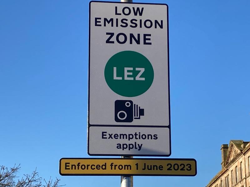 Signs are up around Glasgow warning that enforcement begins on June 1.