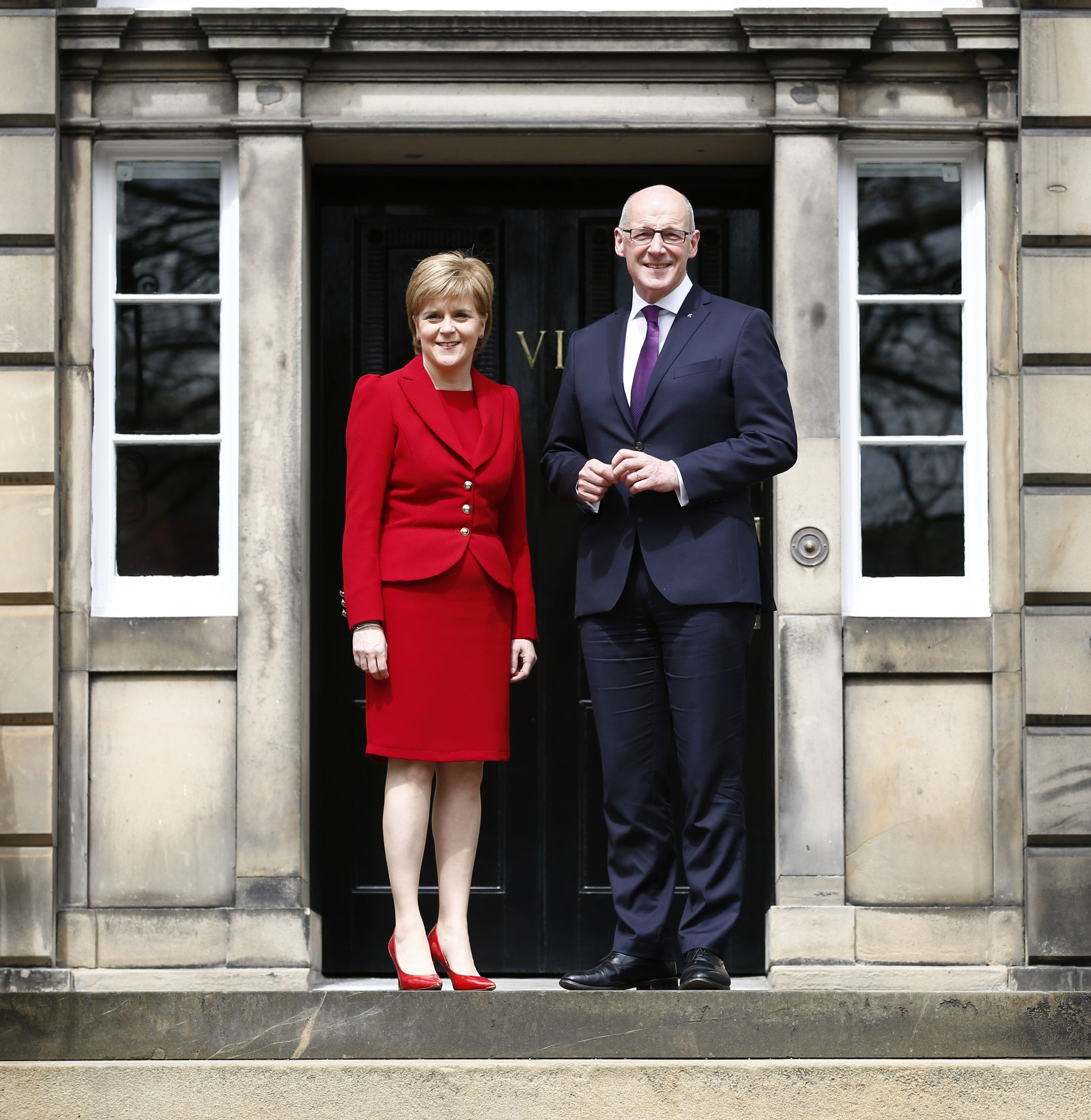 First Minister Nicola Sturgeon with deputy first minister John Swinney.