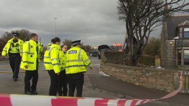 Woman and three men in hospital after 17-vehicle crash sent car over wall on A92 at Muchalls, Newtonhill