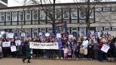 Nursey workers in North Lanarkshire stage protest amid pay cut plans of up to £6,000