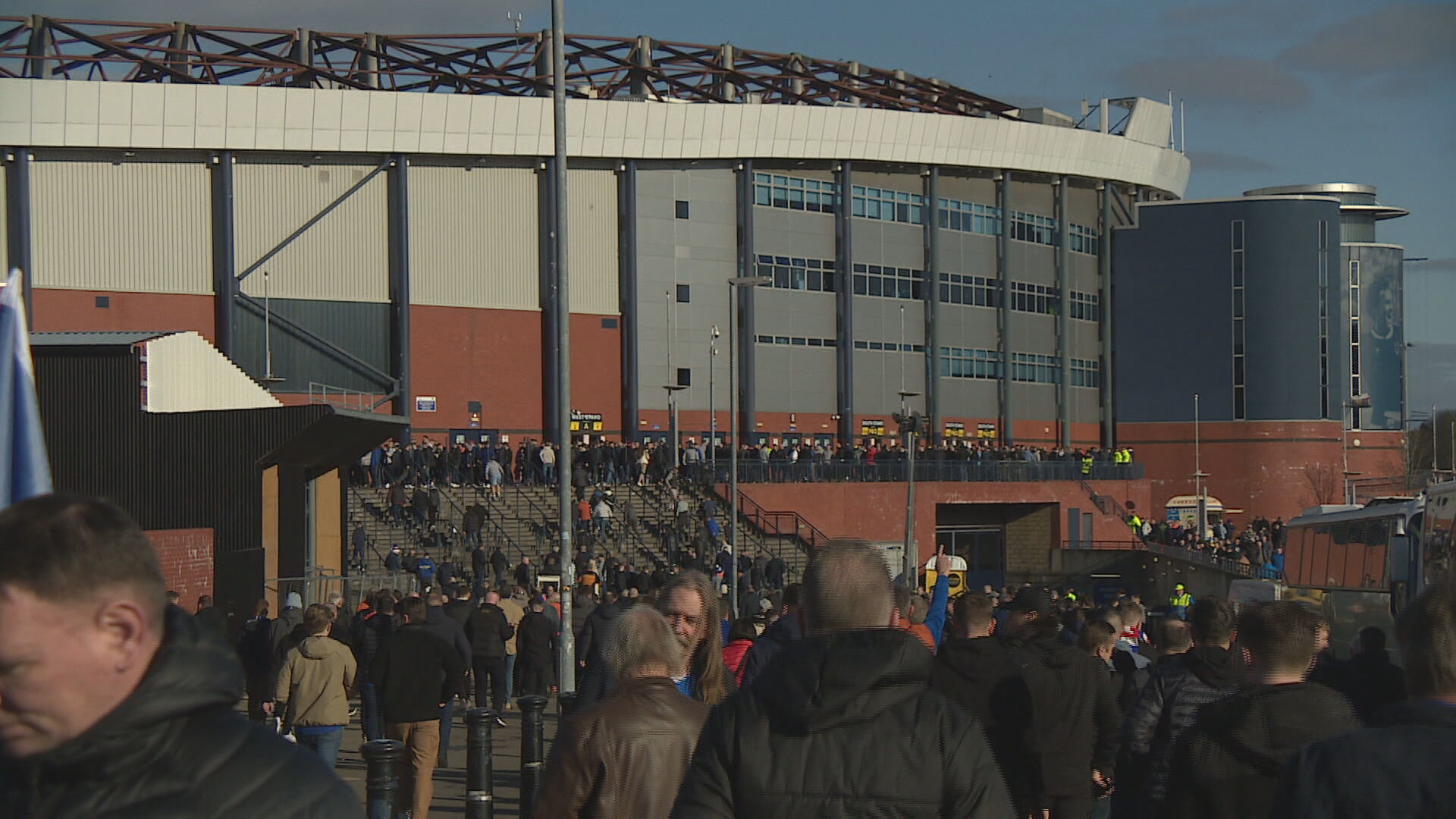 Thousands of fans wore replica shirts adorned with bookmakers' names at Hampden.