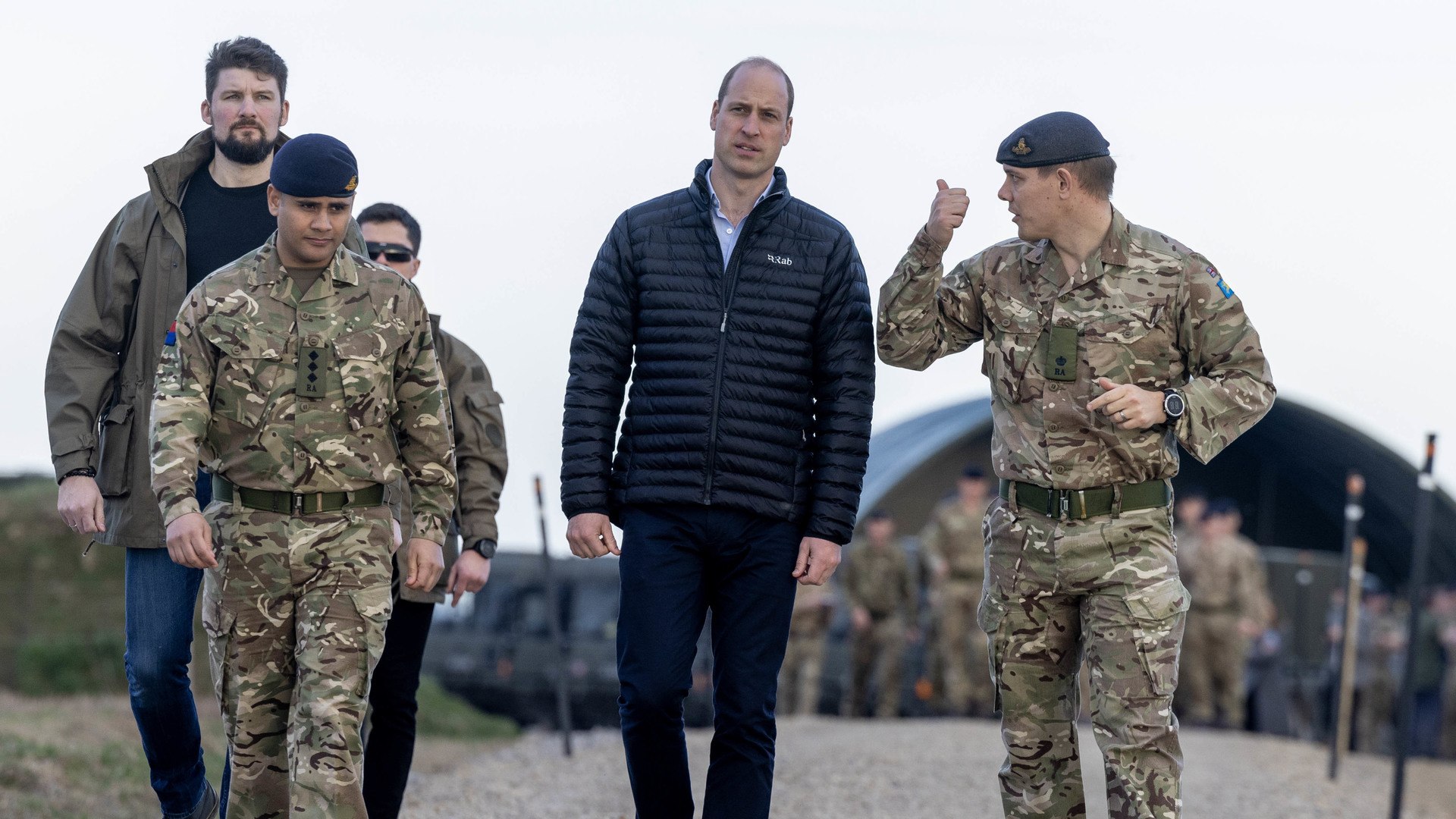 The Prince of Wales during a visit to the British Armed Forces in Rzeszow, Poland, to hear about the work they have been carrying out with the Polish Armed Forces delivering operations in support of Ukraine.