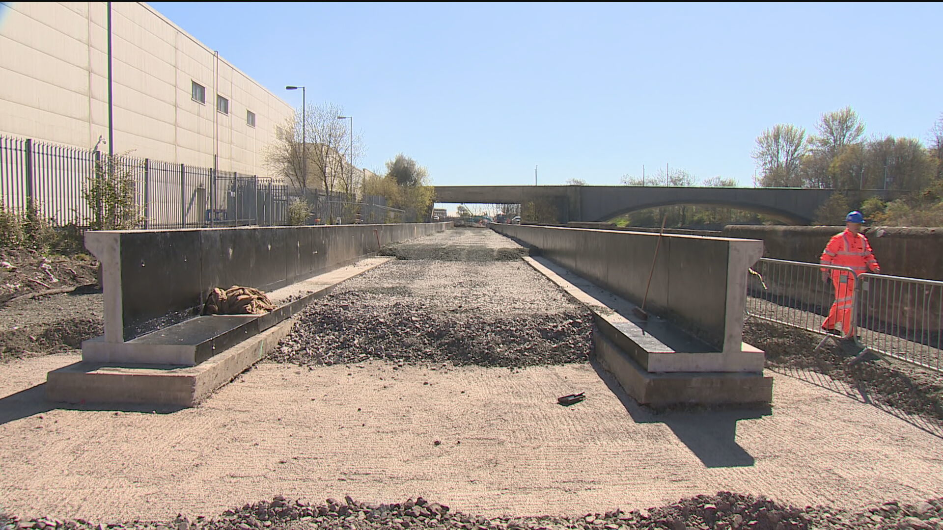 Work nears completion on restoration of Leven railway line.