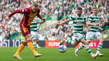 Celtic’s winning run halted by Motherwell as in-form Kevin van Veen scores again