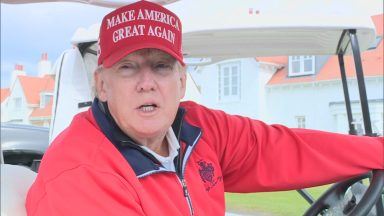 Former US President Donald Trump takes swipe at Nicola Sturgeon during visit to golf course at Turnberry