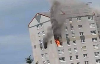 Residents evacuated as fire crews battle tower block blaze on Lomond Road, Coatbridge