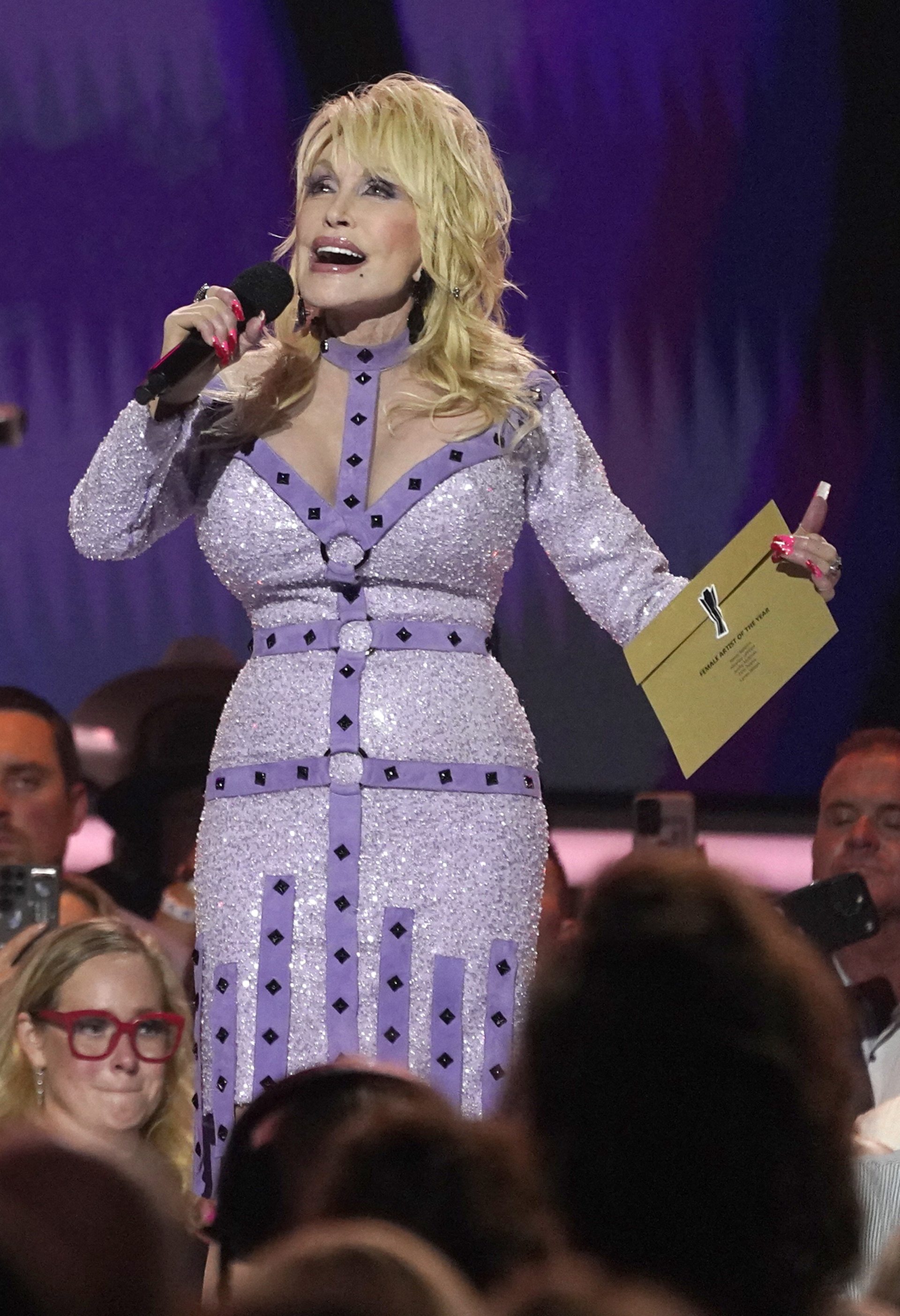 Parton performed as well as hosted.