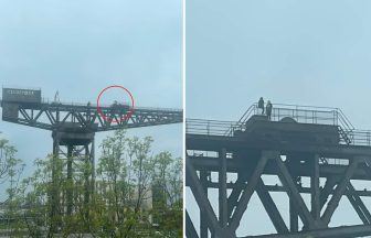 Two teenage girls climb to top of 175ft riverside Finnieston Crane in Glasgow