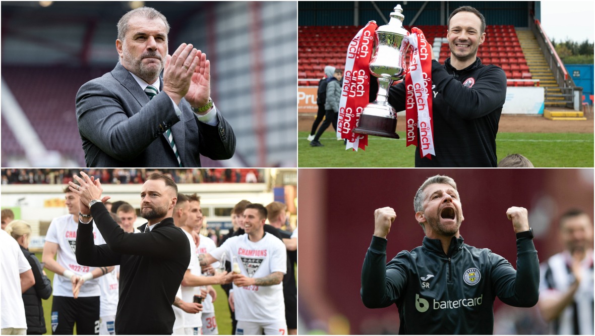 Celtic boss Ange Postecoglou and St Mirren manager Stephen Robinson lead PFA award shortlist