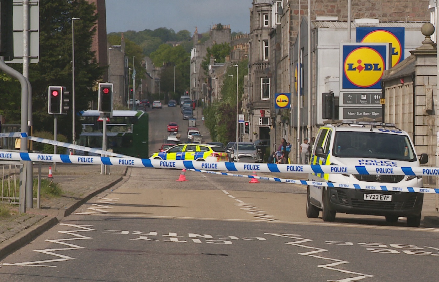 Emergency services were called to the city's Hutcheon Street at around 12.50am on Tuesday.