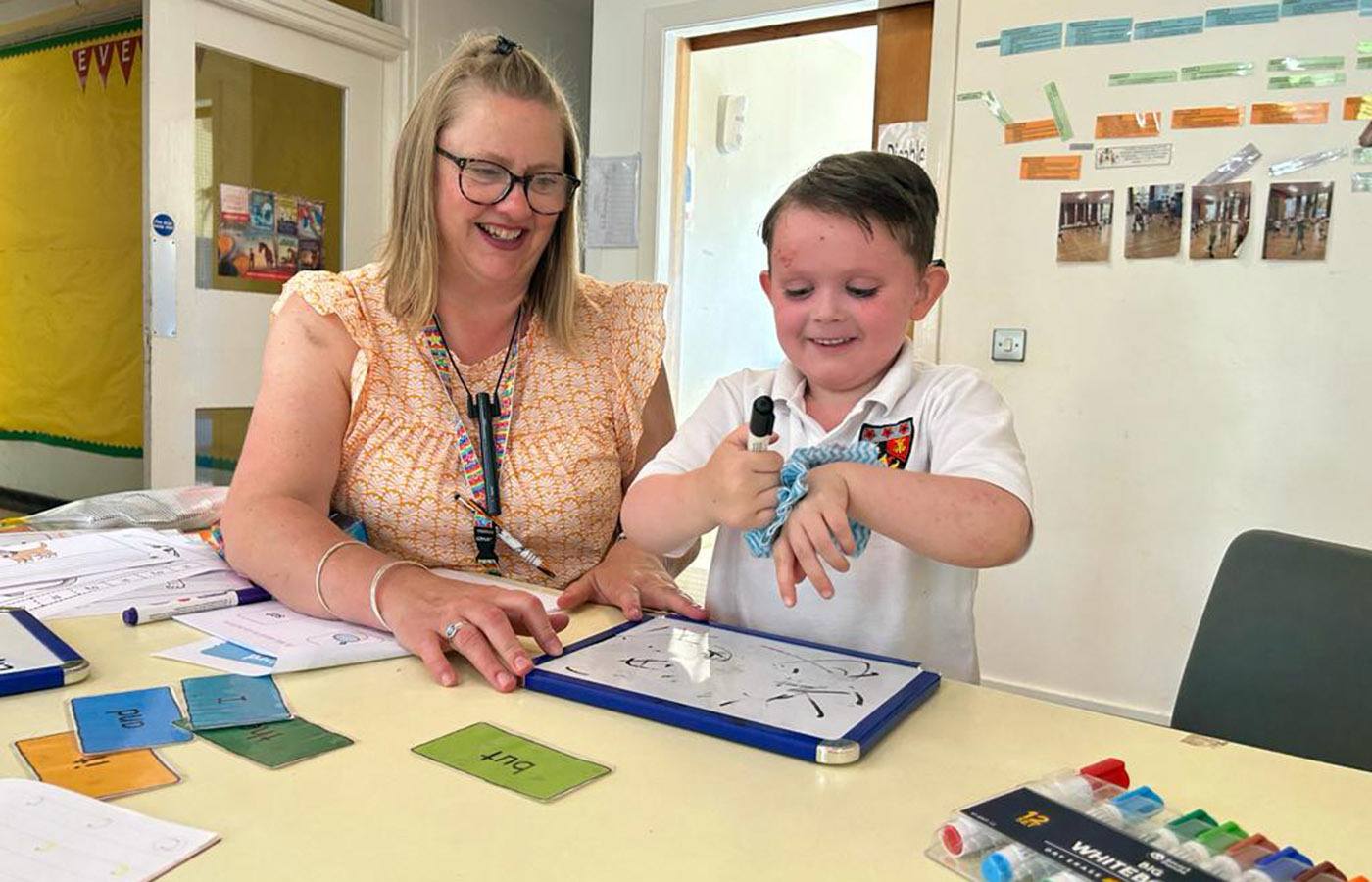 Daniel with Karen MacLeod.